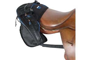 TrailMax English & Endurance Pferdesatteltasche; Pferd Cantle Bag für Englisch & Endurance Sättel mit 3 Fächern & Schnellverschluss-Kompressionsriemen; Hinten Englisch & Endurance Pferd Satteltasche;