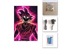 Frikink - Cuadro Led RGB, Lámpara Led Escritorio, Cuadro Decorativo Led Iluminado, Arte Pared, 60x40cm, Decoración Hogar Led, Cuadro Luz Ajustable, Lámpara Led Ajustable (DB-G)