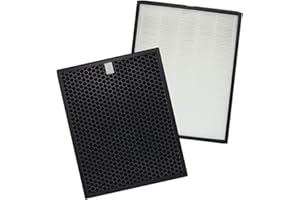 PUREBURG Filtre de rechange FY3433 FY3432 compatible avec purificateurs d'air Philips AC3256 AC3257 AC3259 Series 3000i, numéro de pièce FY3433/10 FY3432/10, H13 True HEPA et charbon actif