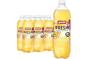 ‎GRANINI granini FRESH Maracuja (6 x 0,75l), Maracuja-Erfrischungsgetränk, mit Kohlensäure, echte Früchte, wenig Kalorien, ohne Süßungsmittel, vegan