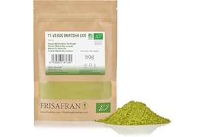 FRISAFRANO | Tè Matcha Biologico 50g | Polvere di tè bio | 100% naturale | polvere di tè verde matcha | Qualità cerimoniale | Cresciuto in Giappone | vegan-detox | Frullati-Bevande | Multivitaminico