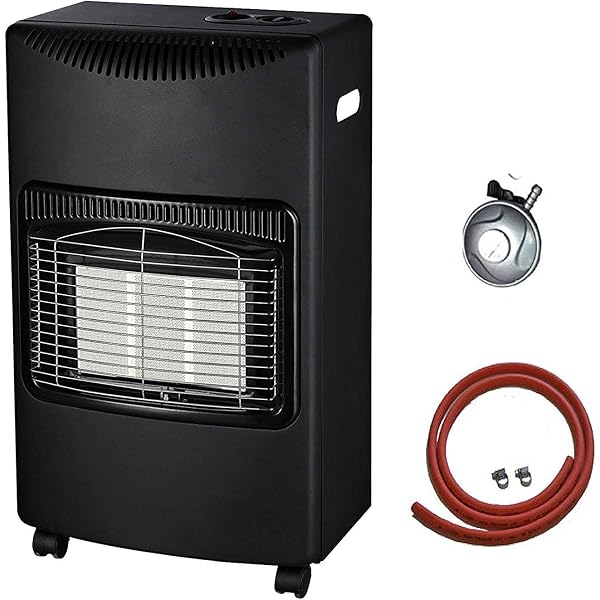PROGEN New 4.2kw Calor Gas Heater Free Standing Butane Gas Heater Portable  Heater with with wheels comes with Free Hose and Regulator (Black) :  Amazon.co.uk: Garden