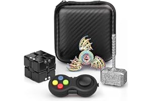 Dilabnda Tragbares sensorisches Fidget Spielzeug Set Infinity Fidget Cube Block Flippy Kette, Zappelhammer Spinner, Schild Fidgit Spinner, Anti Stress Angst Geschenke für Teenager, Kinder, Erwachsene
