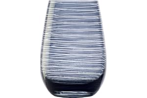 Stölzle Lausitz Verres Twister Gris Fumé Lot de 6 – 465 ml – Verres en cristal sans plomb pour eau, jus et cocktails – Résistants aux chocs et lave-vaisselle – Élégants et fabriqués en Allemagne