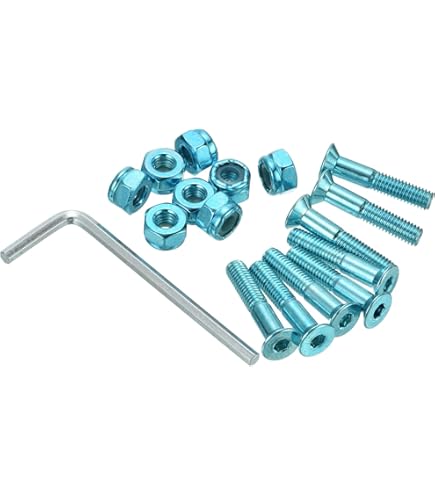 Kit Accessori Skateboard ANCLLO - Rondelle Velocità, Distanziatori E Dadi Per Truck E Cuscinetti - Foto 7