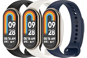 BABEJIA 3PCS Cinturino Compatibile con Xiaomi Smart Band 8, Cinturini di Ricambio per Xiaomi Mi Band 8, Cinturini Mi Band 8, Traspirante, Morbido, Lunghezza Regolabile