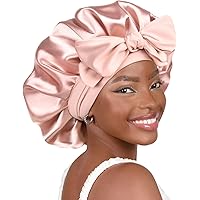 Satin-Duschhaube Für Damen – Verstellbar, 3-lagig, Wasserdicht, Für Schlaf, Pflege & Reise