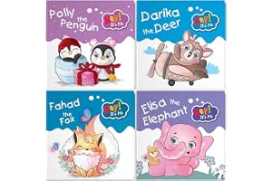 Educational English Story Set for Kids – 4 Interesting Stories Large Size 29x29cm – Premium Koche Paper for English Language and Positive Behavior for Ages 2-5