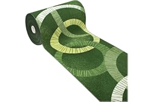 emmevi Passatoia Cucina Bordata Antiscivolo Al Metro H57 Cm Tappeto Su Misura mod.FAKIRO dis.25 VERDE