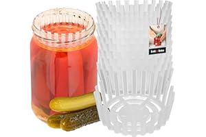 KOTARBAU® Presse Pour Bocaux Fi 82 mm En Plastique 1 Paquet De 12 Pcs |Presse À Cornichons |Presse À Kimchi |Pressoir À Cornichons |Pressoir À Kimchi |Presse Cornichions |Presse Kimchi |Presse Pot