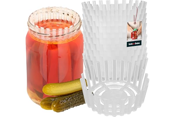 KOTARBAU® 12-Pack Fermenteringsvikter - 82 mm - Tyngder För Fermentering - Fermenteringsgaller För Glasburkar - Plast - Transparent - Alternativ Till Glasvikter