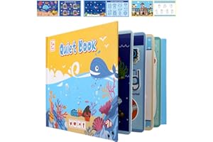 KOIROI Quiet Book, libro tranquillo Montessori for Toddlers, 3D Busy Book giocattolo sensoriale, Interactive Busy Book, Montessori giocattolo per bambini a partire da 1 2 3 4 anni