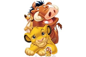 DISNEY SC1382 Lion King Group (Simba, Timon and Pumbaa) Lifesize Cardboard Cutout Perfect for Fans, Friends, Collectors and Family Height 135 cms