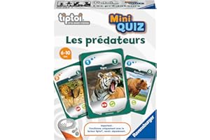 Ravensburger - Jeu interactif tiptoi® Mini Quiz - Les prédateurs - Jeux électroniques éducatifs sans écran en français - Enfants à partir de 6 ans - 00086