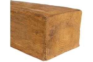 PROVISTON | Viga de poliuretano | 190 x 130 x 2000 mm | poliuretano de alta resistencia | roble claro | aspecto de madera | Vigas decorativas | vigas de techo | imitación de madera realista | 2 metros