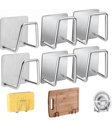 2 supporti per spugna per lavello da cucina, in acciaio inox