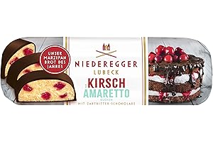 ‎J.G. NIEDEREGGER Niederegger Marzipan Brot des Jahres 2023 Typ »Kirsch Amaretto Kuchen« 125g