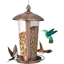 Vogelfutterspender Aus Metall – Mit Doppeltem Talgkäfig, Wetterfest, 1,9 Kg Fassungsvermögen