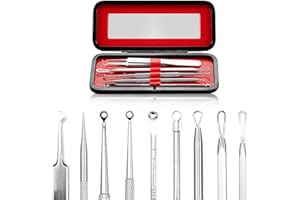 Takibird Ekstraktor Black Point Trądzik Ekstrakcja Komedon Trądzik Narzędzia do ekstrakcji czarnych kropek i trądziku do twarzy i nosa, ekstraktor do ziaren tłuszczu dla mężczyzn i kobiet (5 szt.)