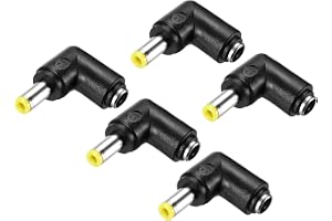 QUARKZMAN 3 stycken DC-nätadapter, 90 graders kontaktvinkel, 5,5 mm x 2,1 mm uttag till 5,5 mm x 2,5 mm kontakt för strömkäll