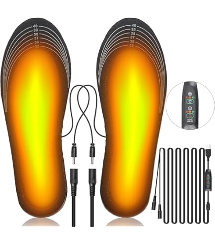 Mooklin Heizeinlagen Für Schuhe - Elektrisch Beheizbar, Größe 35-46, Mit Batteriebox Für Kalte Wintertage