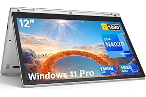 XUEMI Ordinateur Portable 2 en 1 tactile 12 Pouces, 360° Convertible Windows 11 Pro Portable Celeron 2.80Ghz, 16 Go LPDDR4 RAM 256 Go M.2 SSD Laptop, 2.4G/5G WiFi, BT5.0, HDMI, USB3.0, AZERTY