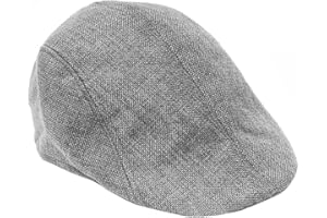 HugeStore Unisex Flat Cap Gatsby Caps Newsboy Cap Hat Duckbill Hat Peaked Cap Baseball Hat Grey