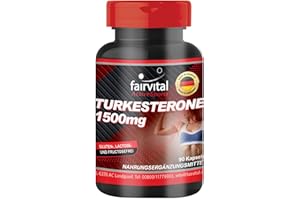 ‎FAIRVITAL Fairvital Turkesterone 1500 mg – 90 Capsules – Natural from Ajuga Turkestanica – Active Sports – Quality Tested and High Dose – 100% Vegan – Made in Germany