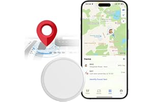 JIARUI GPS Tracker - Mini Real-Time GPS Tracker - No Monthly Fee Item Finder - Works with Apple Find My (iOS Only) - Hidden Tracking Device for Keys, Luggages, Wallets, Kids, Elderly, Pet,Backpack, Clothing
