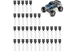 CJMUQHEHH 36 Piezas de Clips de Carrocería RC, Pernos de Carcasa de Acero Inoxidable para Coches RC Piezas de Repuesto RC Accesorios para, Traxxas RC Autos para Deerc Haiboxing Repuestos, 1/10, 1/12, 1/16
