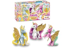 Galupy Unicorn Set de 3 Unicornios para Niñas, Figuras de Unicornio Coleccionable, 3 Unicornios Especiales, Juguetes niños 3 años