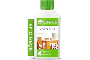 Nordicare Möbelolja [275ml] Träolja för skötsel färglös för ek, bok, valnöt, lärk. Träfärg baserad på linolja. Linoljeolja la