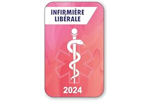 SIGNAL SAFETY Autocollant Sticker - Vignette Caducée 2024 pour Pare Brise en Vitrophanie - V7 Infirmière Libérale