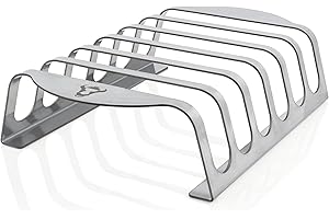 BBQ-Toro Edelstahl Rib Rack | Rippchenhalter für Spareribs | geeignet für 6 Rippchen | ideales Grillzubehör für Kugelgrill, Gasgrill, Holzkohlegrill und mehr | Zubehör, Grillzubehör