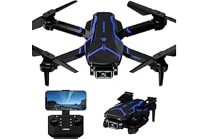 FAKJANK Mini Drone con Cámara 720P HD,X19 Dron para Niños con 2 Cameras,FPV Plegable RC Quadcopter para Adultos,Drones con Modo sin Cabeza y Estabilización de Altitud para Principiantes,3D Flips,2 Baterías