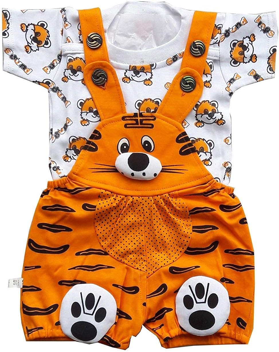 Tendercare Baby Girl's & Baby Boy's Knee Length Dungaree (check sold while checking out)