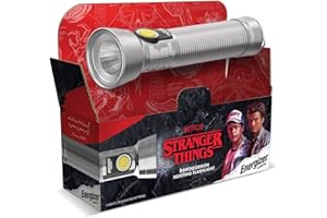 ENERGIZER MAX Energizer Stranger Things E303659400 Lampe de poche LED édition limitée, piles incluses, lampe de poche vintage, Stranger Things Edition Collector Gris