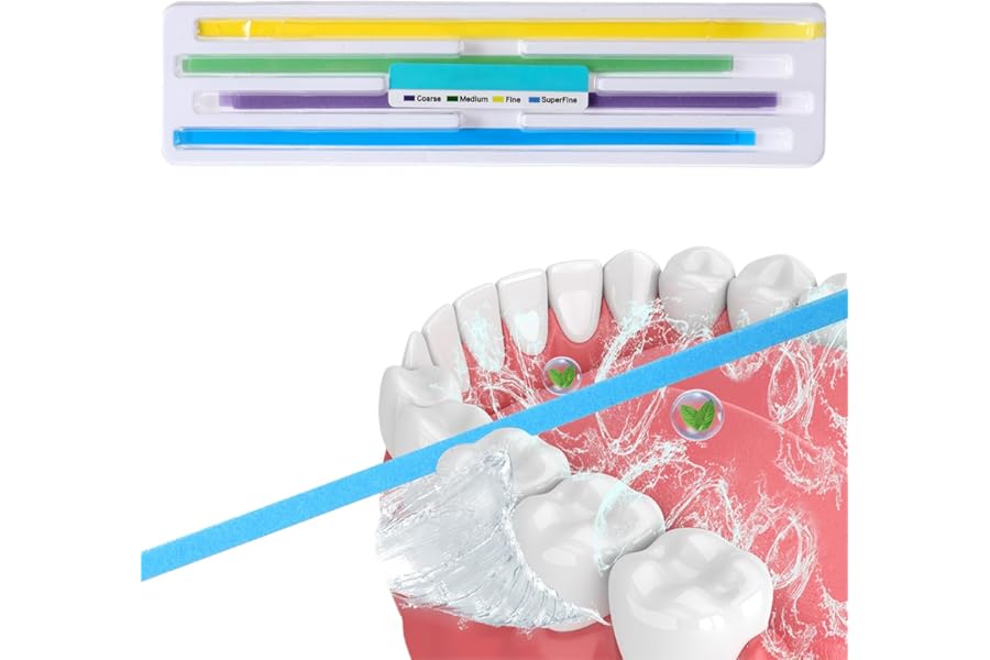 80Pcs Dental Polishing Strips Teeth Sanding Grinding Tool Kit Teeth Polishing Finishing Dental Polish Abrasive Strip 4mm x 150mm Finishing Tooth File Deep Tooth Cleaning for Oral Care Gloss Contouring