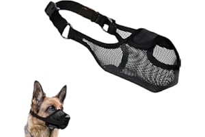 AzureRay Bozal para Perro pequeño, Bozal Anti Ingestas, Ajustable y Transpirable, Evita Ladridos y Mordeduras,Talla S