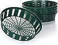 com-four® 6X Pflanzkörbe für Blumenzwiebeln, Anzucht-Pflanzschale zum Einpflanzen und Aufbewahren von Zwiebelpflanzen, großer grüner Zwiebelkorb (06x Pflanzschale - 31cm)