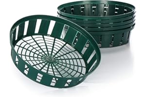 com-four® 6x Planting Baskets for Bulbs, Planting Bowl for Growing and Storing Bulbous Plants, Large Green Onion Basket (06x planting bowl - 31cm)