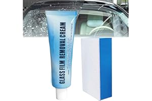 GOKAME 2022 New Glass Oil Film Removal Agent, Car Glass Oil Film Cleaner, Glass Film Removal Cream, Car Glass Oil Film Cleaner Safety & Long-Term Protection with Sponge & Towel (1pcs)