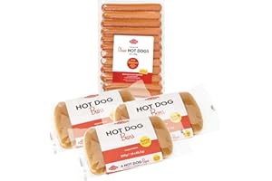 ‎HOT DOG WORLD HOT DOG WORLD - Hot Dog Würstchen & Brötchen 12er Pack (Strohschein)