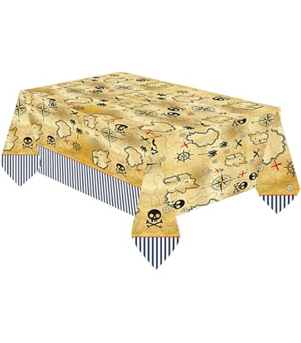 Mappa Del Tesoro Per Feste Di Halloween - Gioco Vintage Per Bambini Con Bandiere E Tenda - Foto 3