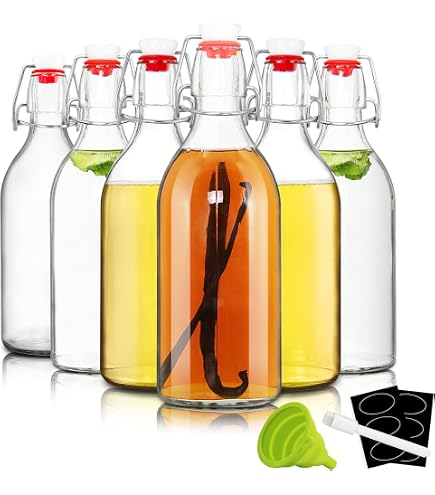 Kit Per Fare Birra E Bevande Fatte In Casa - Con Barattolo Da 4.25L E 6 Bottiglie Da 750ml, Imbuto E Mussola - Foto 6