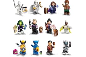 LEGO Marvel Series 2 Minifigure: Complete Set of 12 Minifigures: Beast Wolverine Moon Knight Hawkeye - Includes Calendar Man Capes - Superheroes 71039