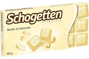 ‎SCHOGETTEN Schogetten Weiße Schokolade 100g Schokoladentafel, praktisch einzeln portioniert. Ein Genuss. Stück für Stück.