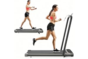 EROMMY Walking Pad Treadmill for Home, Foldable WalkingPad with Handle & 7% Incline, Under Desk Treadmill 1.0–10 km/h, Quiet 2.5HP, 130 kg Max — Compact Running Machine for Home Use