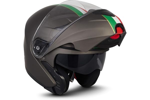 Moto Helmets® F19 «Gloss Black» Casco de moto, modular, abatible, casco integral para moto, ECE 22.05, visera solar con cierre rápido, funda, XS–XXL (53-64 cm)
