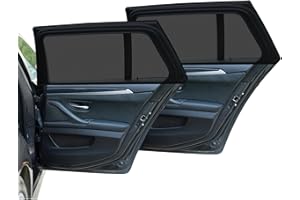 ‎ZATOOTO ZATOOTO 2 Stück Sonnenschutz Auto für Seitenfenster, Auto Sonnenschutz für Baby/Kinder/Tier, Mesh Fenster Socken Block UV-Strahlen, Sichtschutz, hohe Elastizität, Universalgröße, Schwarz